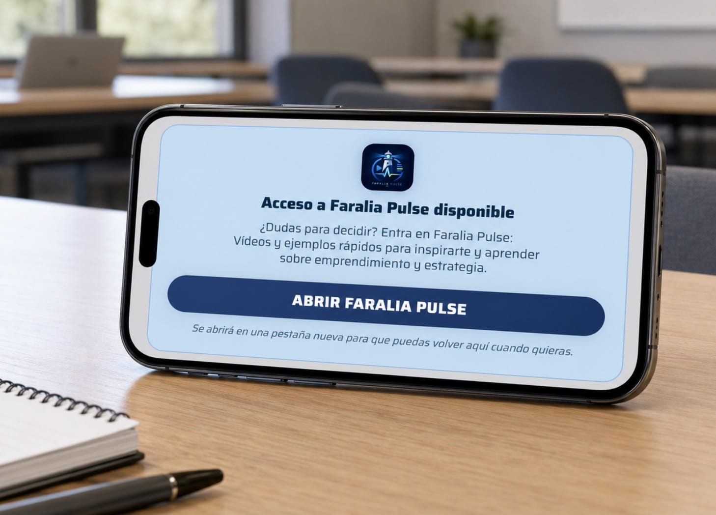 Acceso a Faralia Pulse desde teléfono móvil